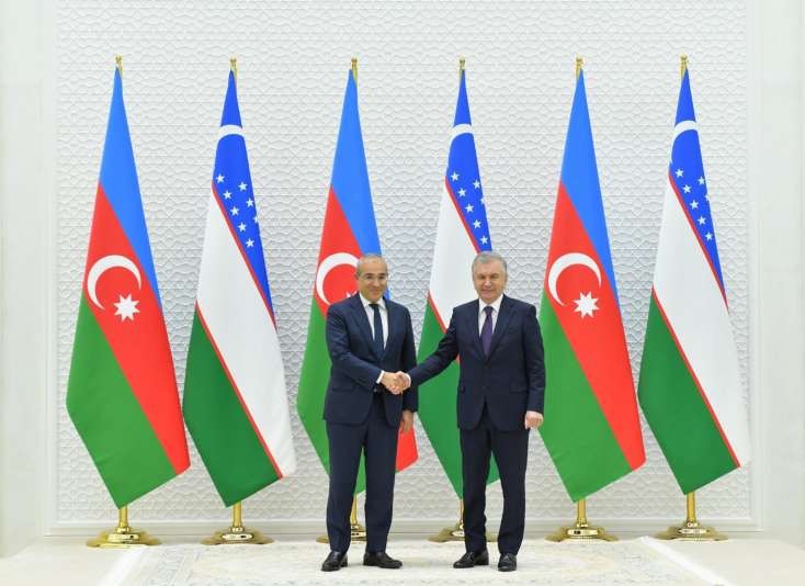Özbəkistan prezidenti Azərbaycan nümayəndə heyətini qəbul edib - 