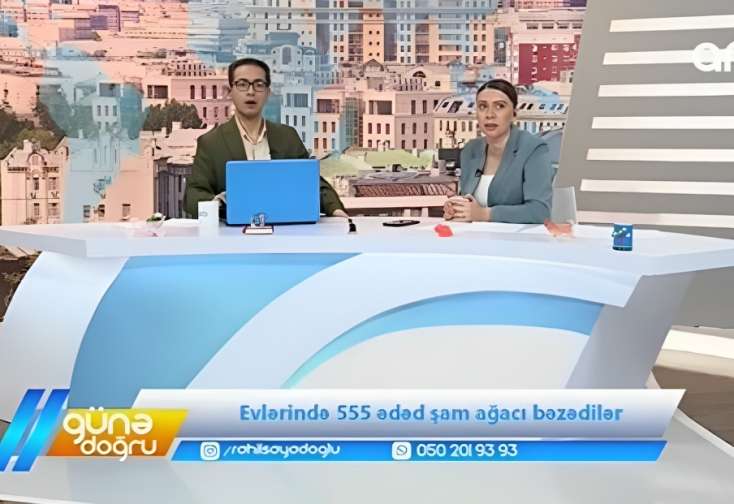 Bakıdakı zəlzələ anı televiziyanın canlı efirində - 