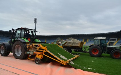 "Dalğa Arena" Avro-2016-ya hazırlaşır (Fotolar)