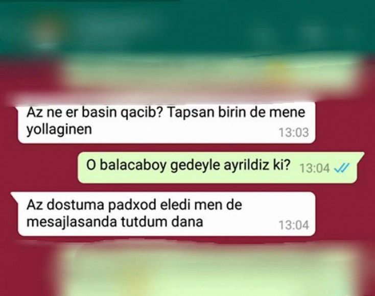 ​Azərbaycanlı iki qızın “WhatsApp” yazışması