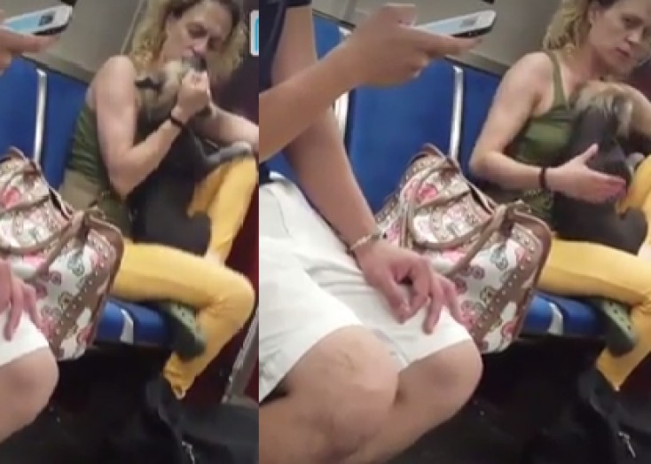 Narkoman qız metronu bir-birinə qatdı