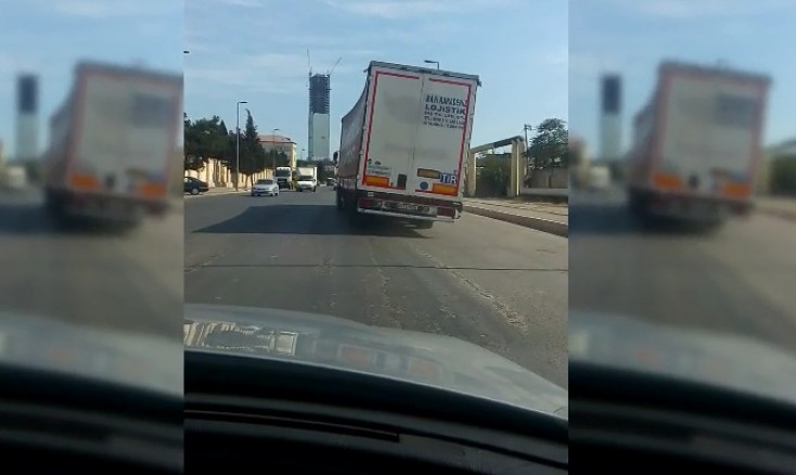 VİDEO: Ötən gün Bakıda təhlükəli görüntülər çəkildi