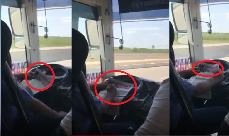 Azərbaycan: Sürücüsü krassvord yaza-yaza avtobus sürdü