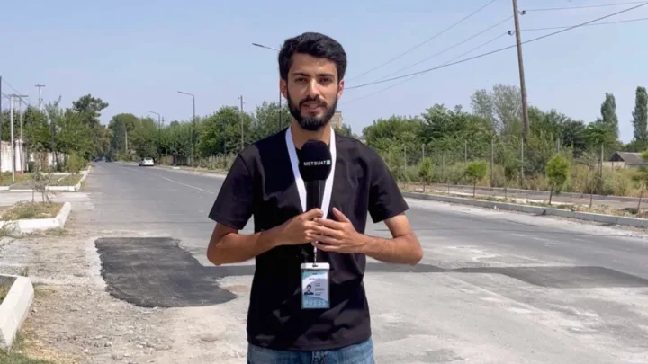 Göyçayda dağıdılmış yol bərpa edildi - 