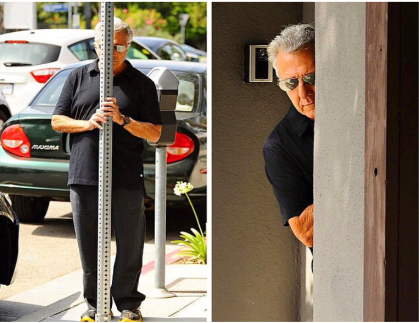 Paparazzilərdən qaçmaga calışarkən ortaya maraqlı görüntülər çıxaran məşhurlar 
