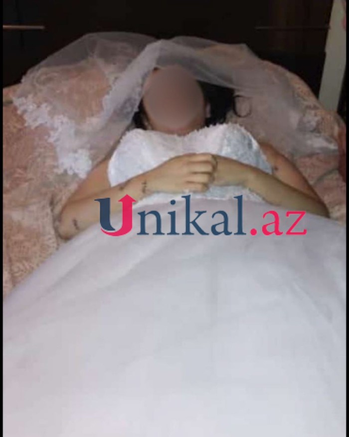 Faciəvi şəkildə ölən Albina gəlinlik paltarında