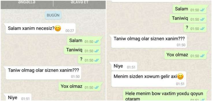 “WhatsApp”da qız tanış olmaq istəyən oğlana elə cavab yazdı ki... 
