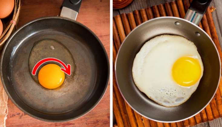 Yumurta bişirərkən tavaya niyə su əlavə edilir?