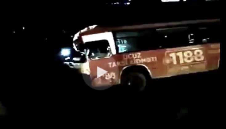 Ötən gecə baş vermiş avtobus qəzasının görüntüləri -