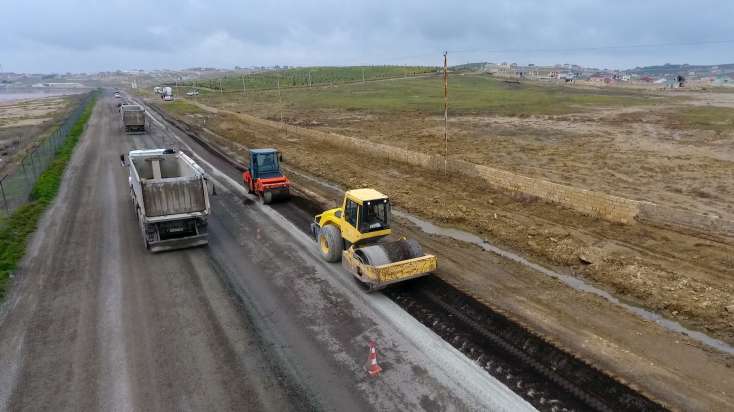Masazır-Novxanı avtomobil yolunun 2.5 km-lik hissəsi yenidən qurulur - 