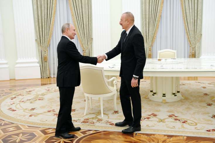 Putin İlham Əliyev və Paşinyan ilə