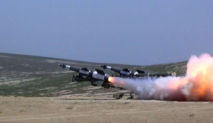 Zenit-Raket Qoşunlarında döyüş atışlı təlimlər keçirilib - 