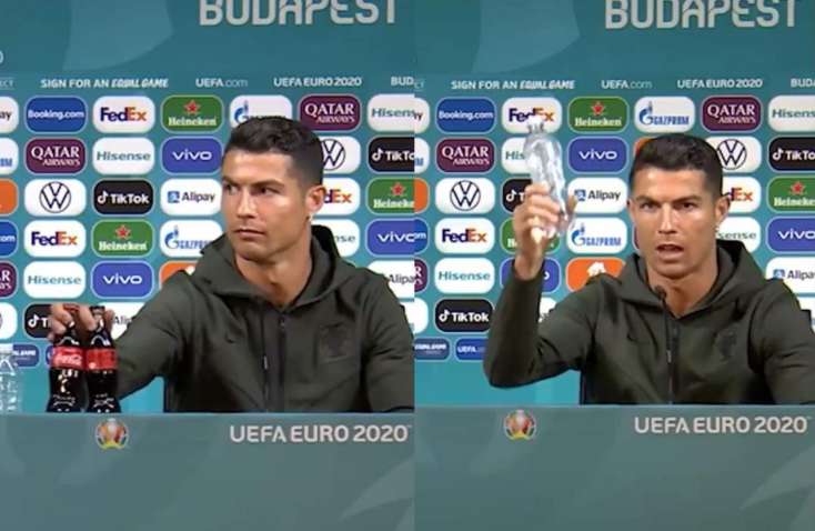 Mətbuat konfransında Ronaldodan nümunəvi hərəkət - 