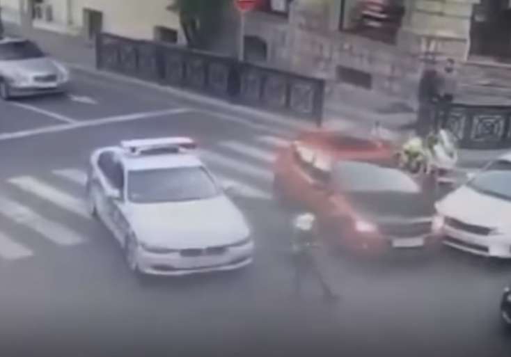 Yol polisini vuran sürücü həbs edildi
