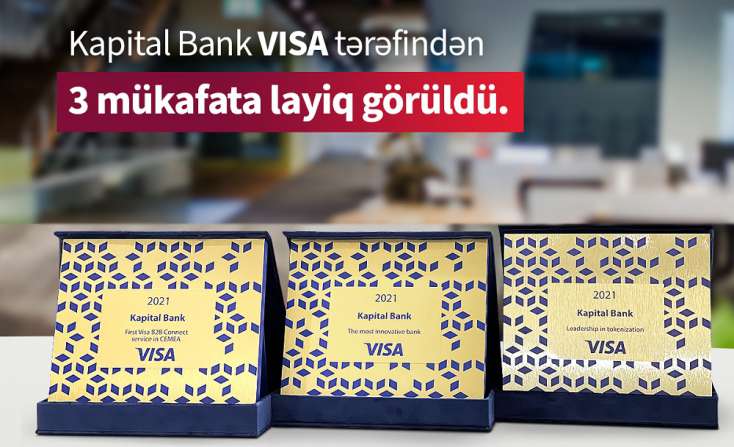 Kapital Bank Visa-nın 3 mükafatına layiq görülüb