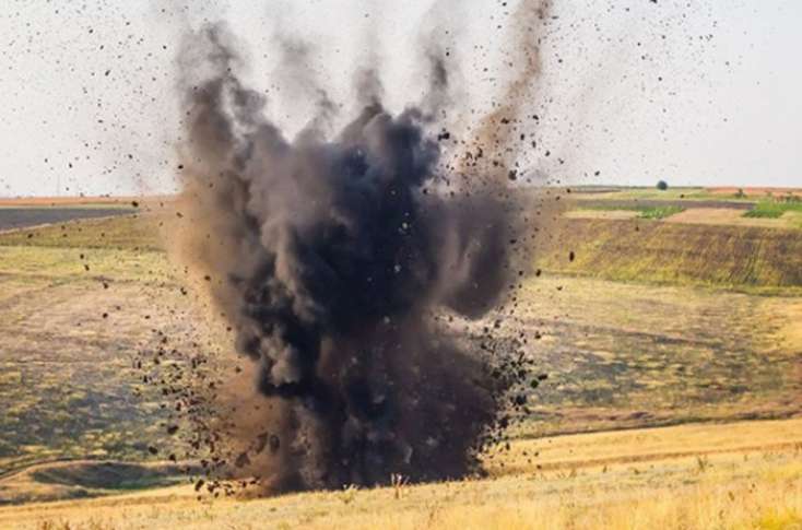 Yevlaxda erməni bombası partladı: 