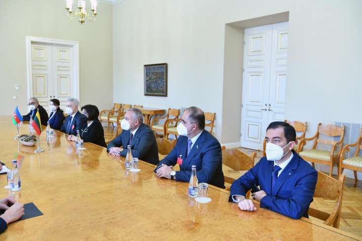 Sahibə Qafarova Litva prezidenti ilə görüşüb