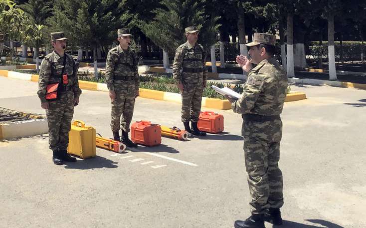 Azərbaycan Ordusunun topoqraflarının döyüş hazırlığı yoxlanılıb - 