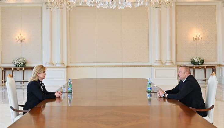 Prezident İlham Əliyev Xorvatiyanın sabiq Prezidentini qəbul edib