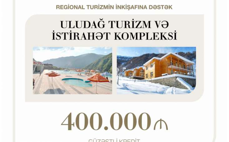 Turizm və istirahət kompleksinə 400 min manat güzəştli kredit verilib