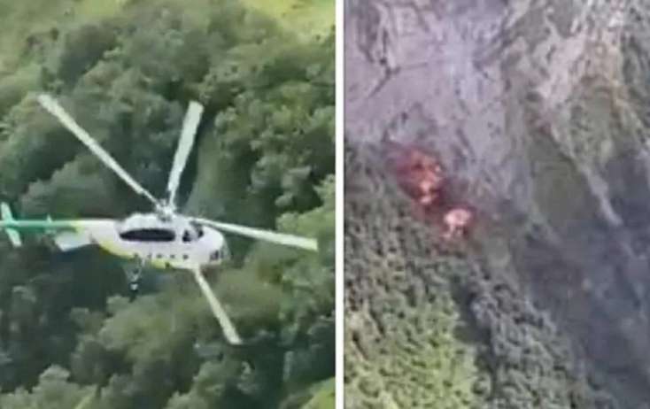 8 nəfərin ölümü ilə bitən helikopter qəzasının görünütləri YAYILDI -