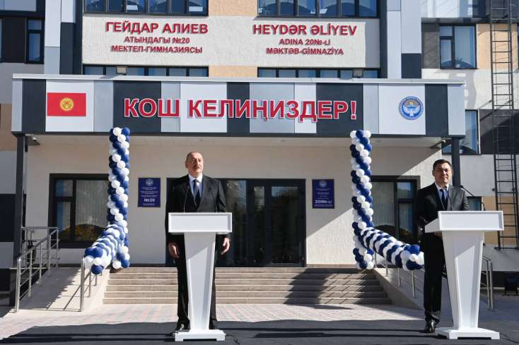 Bişkekdə H.Əliyev adına Məktəb-Gimnaziya təhsil-tərbiyə kompleksinin açılışı olub - 