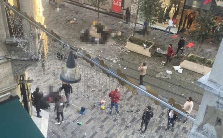 İstanbulda güclü partlayış, 6 ölü, 53 yaralı - 