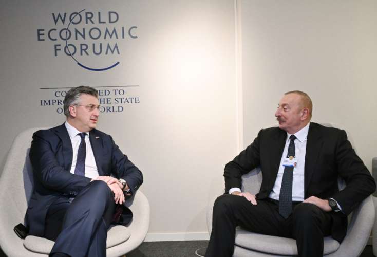 Prezident İlham Əliyevin Davosda Xorvatiyanın Baş naziri ilə görüşü olub