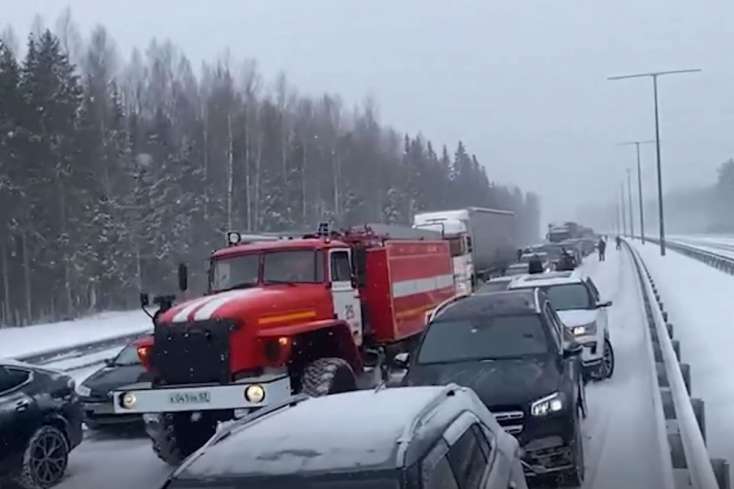 Rusiyada 41 avtomobil toqquşdu - 