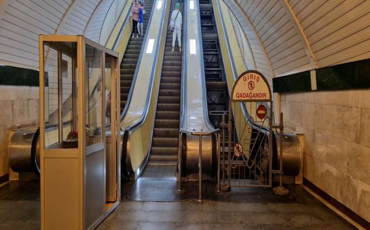 “28 May” stansiyasında eskalatorların təmirinə başlanıldı -