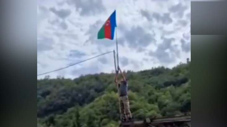 Sərsəng su anbarında bayrağımız BELƏ UCALDILDI - 