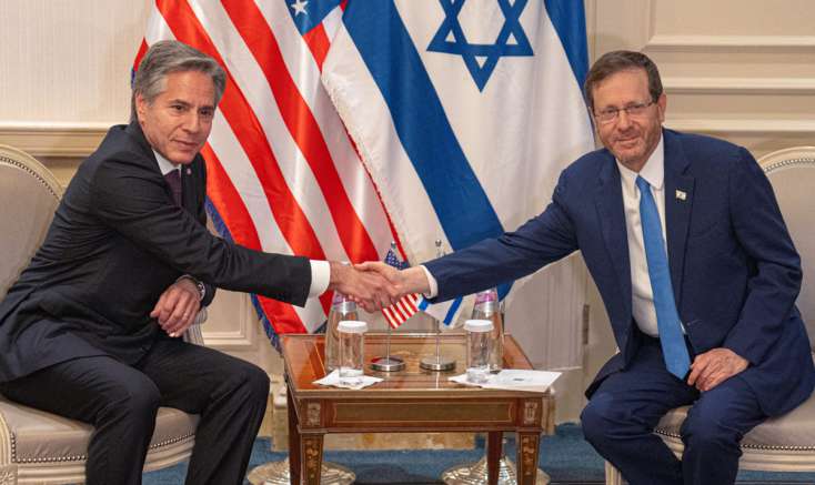 Blinken İsrail Prezidenti ilə görüşüb