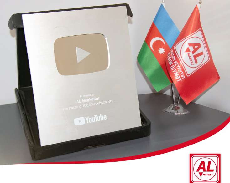 ​"AL Market" mağazalar şəbəkəsi "YouTube Silver Play Button"u qazandı!
