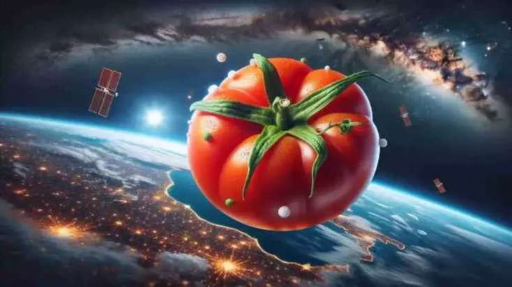 Kosmosda itən pomidor tapıldı