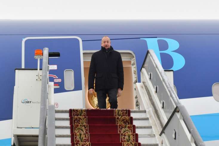 Prezident İlham Əliyev Sankt-Peterburqa işgüzar səfərə gedib -