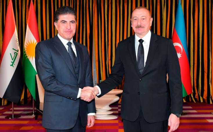  Azərbaycan Prezidenti ilə İraq Kürdüstan Regionunun Başçısının görüşü olub -