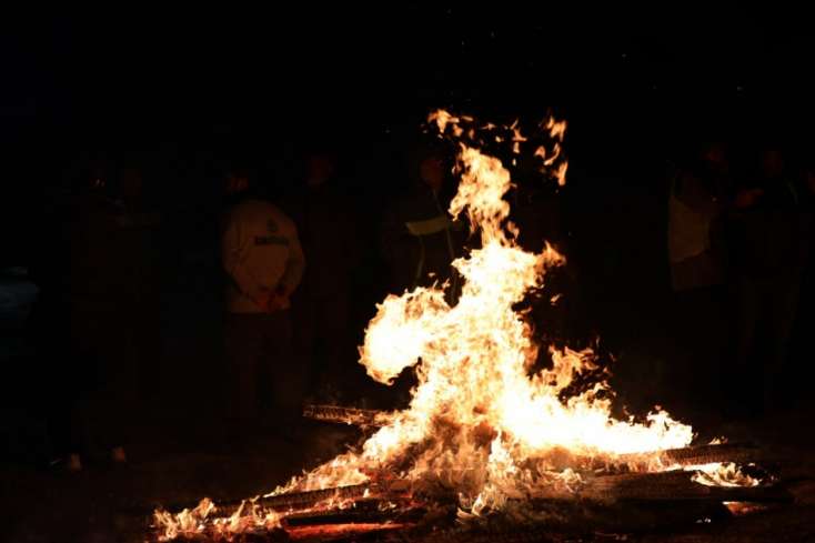 32 ildən sonra Xocalıda ilk bayram tonqalı qalandı - 