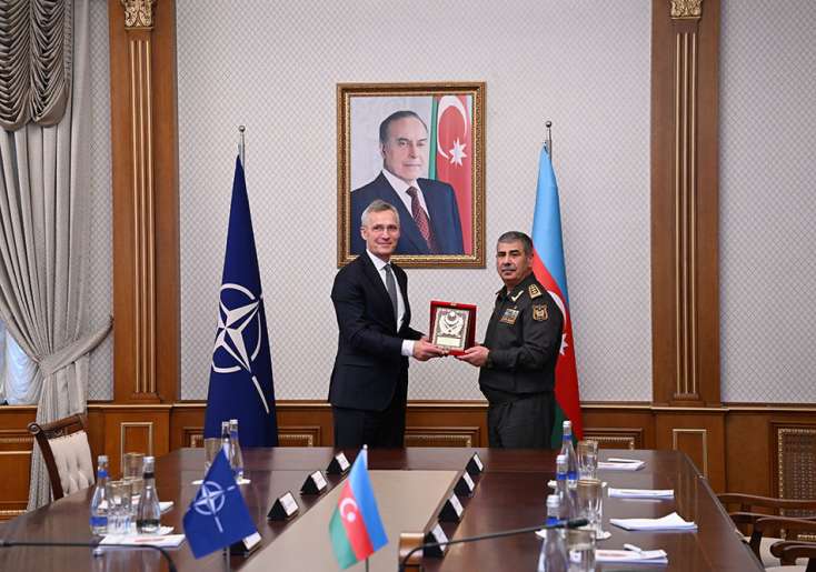 Zakir Həsənov NATO Baş katibi ilə görüş keçirdi -