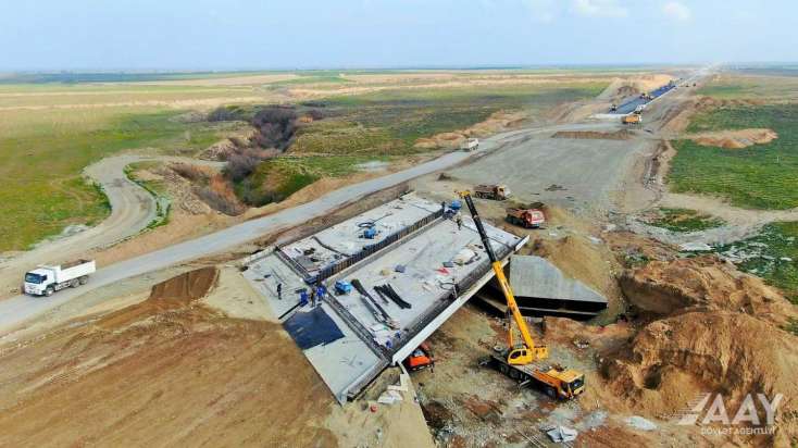 Ağdam-Füzuli yolunun inşası davam etdirilir