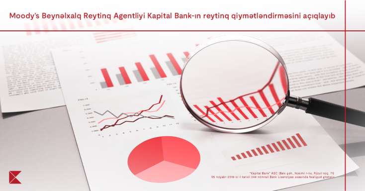​Moody’s Beynəlxalq Reytinq Agentliyi Kapital Bank-ın reytinq qiymətləndirməsini açıqlayıb