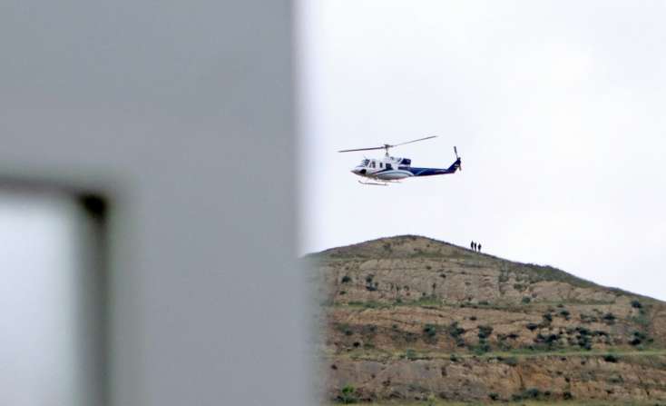 Rəisinin helikopterinin axtarışından görüntü - 