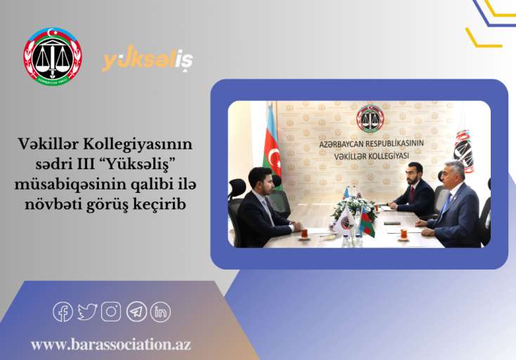 Anar Bağırov III “Yüksəliş” müsabiqəsinin qalibi ilə növbəti görüş keçirdi