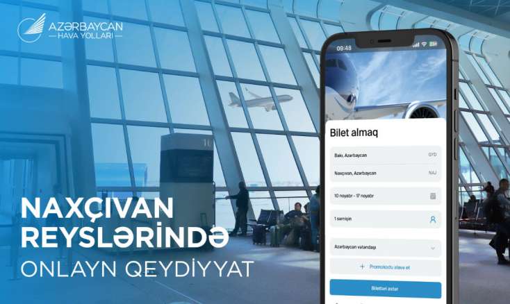 AZAL Naxçıvan reyslərində onlayn qeydiyyat xidmətini təqdim etdi