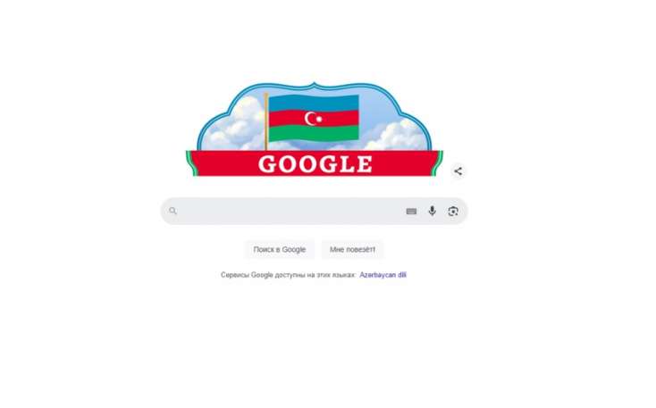 “Google” Azərbaycan bayrağının rənglərində dudl hazırladı