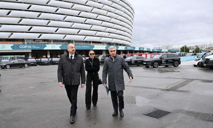 Prezident və xanımı Bakı Olimpiya Stadionunda - 