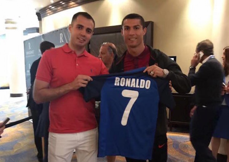 Kriştiano Ronaldo ilə azərbaycanlı dostunun görüşü 