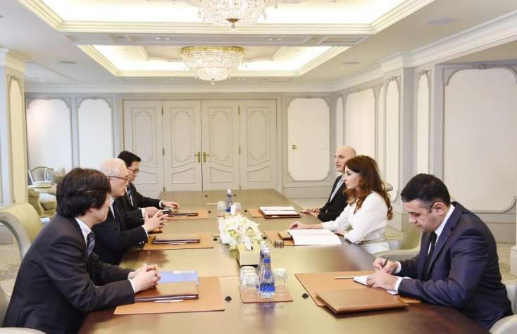 Mehriban Əliyeva Yaponiya Baş nazirinin xarici siyasət məsələləri üzrə müşaviri ilə görüşü