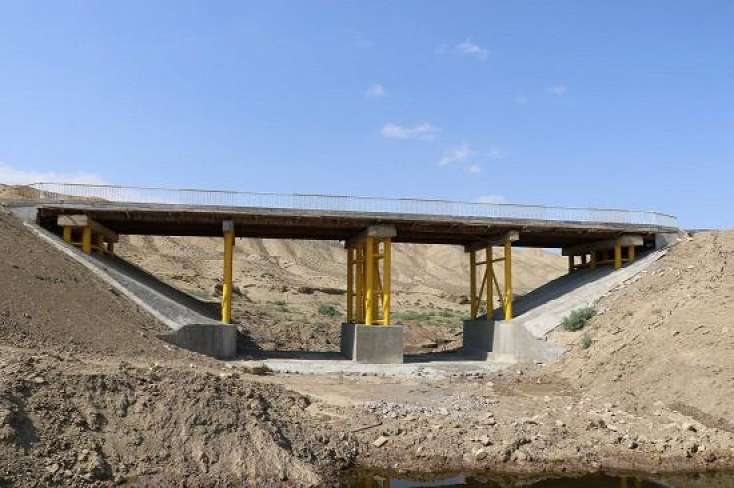 Azərbaycan-Gürcüstan sərhədində yeni körpünün inşası 