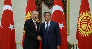 Rəcəb Tayyib Ərdoğan Qırğızıstan prezidenti ilə görüşüb