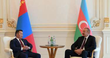Azərbaycan və Monqolustan prezidentlərinin görüşü olub -